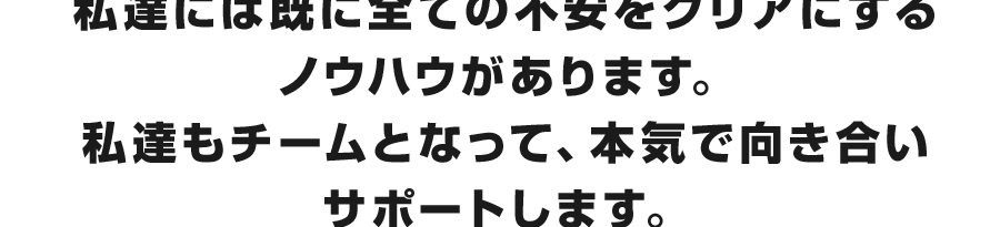 ���B�ɂ͊��ɑS�Ă̕s�����N���A�ɂ���m�E�n�E������܂��B���B���`�[���ƂȂ��āA�{�C�Ō��������T�|�[�g���܂��B